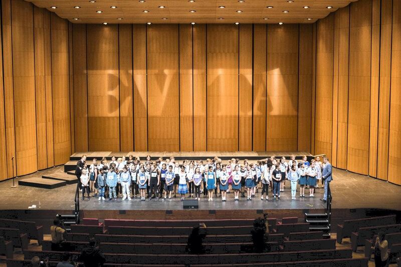 More than 80 children auditioned for 16 available slots in the Andrew Lloyd Webber and Tim Rice musical, Evita. Courtesy of Dubai Opera