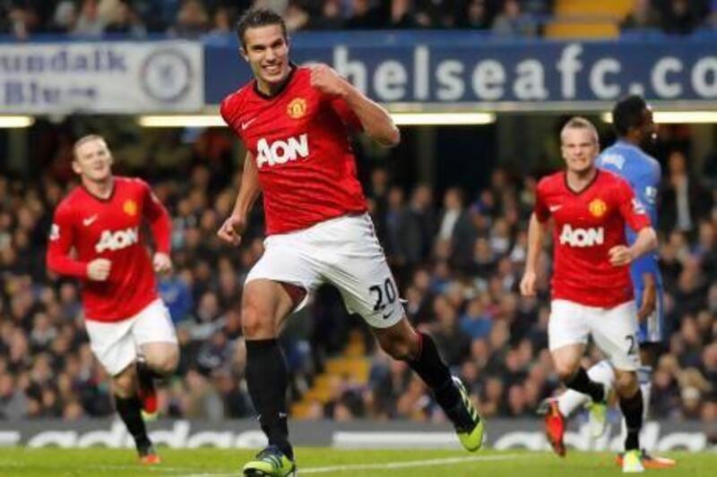 Manchester United's striker Robin van Persie.