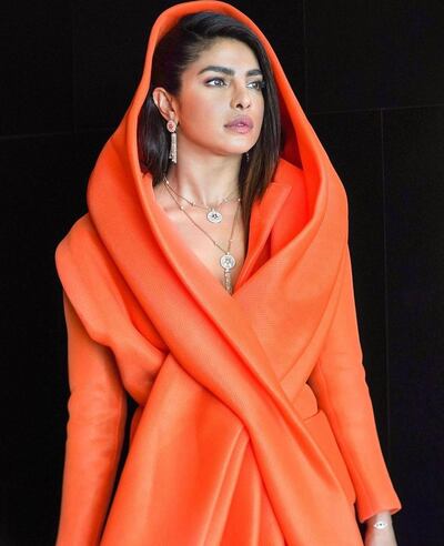 Priyanka Chopra Jonas wears Jannah jewellery by Bvlgari at the launch in Dubai. Photo: Instagram @luxurylaw