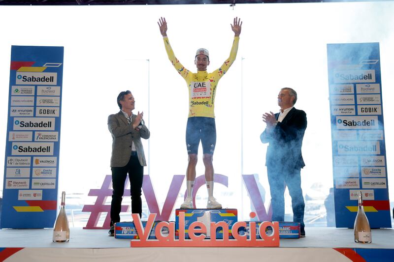 Brandon McNulty after winning the Volta Valenciana. Sprint Cycling Agency