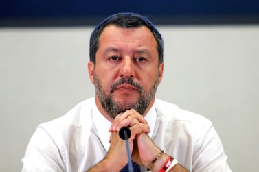Italian deputy prime minister Matteo Salvini is mulling pulling out of Italy's ruling coalition. Reuters