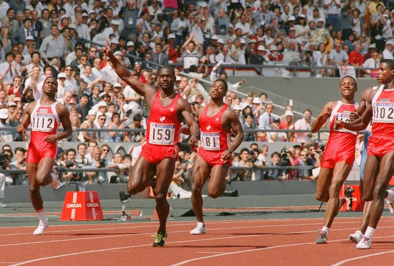 The Jamaican-born Johnson broke his own record of 9.84 set in the 1987 World Championships at Rome.