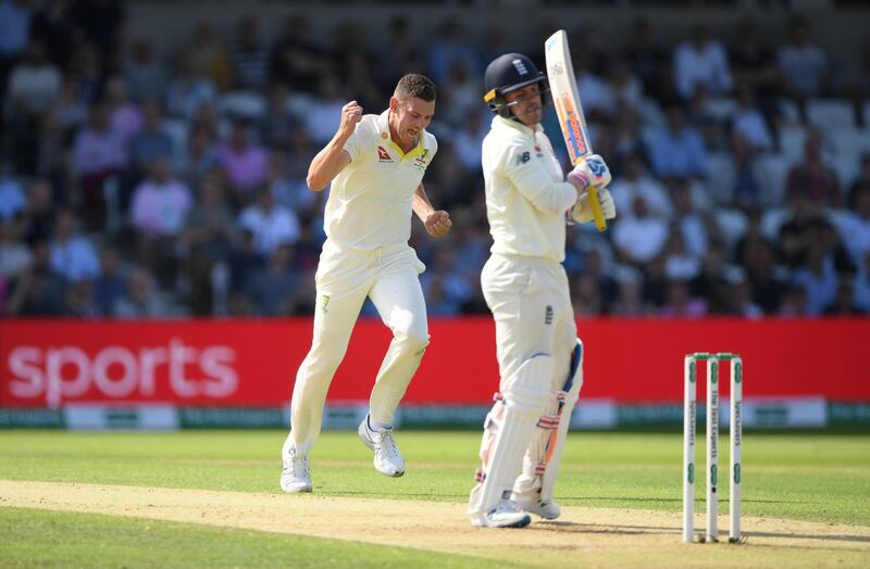 Jason Roy 9. Caught by David Warner driving at a wide Josh Hazlewood ball. Getty