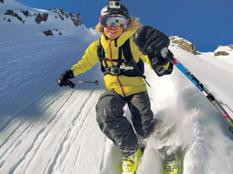 A GoPro digital camera mounted on a ski helmet. Helmet cams have become so ubiquitous that they are 'almost the norm' at Steamboat Ski & Resort in Steamboat Springs, Colorado. GoPro / AP Photo