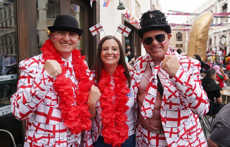 England fans in Souq Waqif. PA