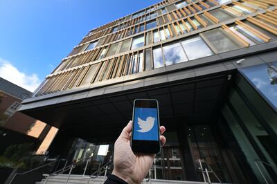 Twitter offices in Dublin. The social media company said in an internal email that it was culling thousands of jobs to drastically reduce running costs following Elon Musks' takeover. Getty