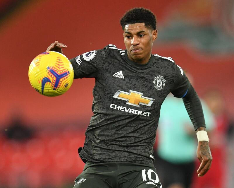 Marcus Rashford - 6. Playing centre forward. Lots of running but offside four times in a first half where United didn’t have a single shot on target. His runs excite but led to little and his manager pointed them out as an area his players could’ve improved. There was one run where Cavani was to his left in space. Booked. EPA