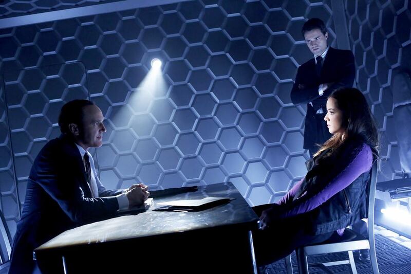 From left, Clark Gregg, Brett Dalton and Chloe Bennet star in Marvel’s Agents of S.H.I.E.L.D. AP Photo