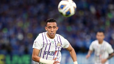 Al Ain's Soufiane Rahimi is the top scorer in the 2023/24 Asian Champions League with 11 goals. Chris Whiteoak / The National