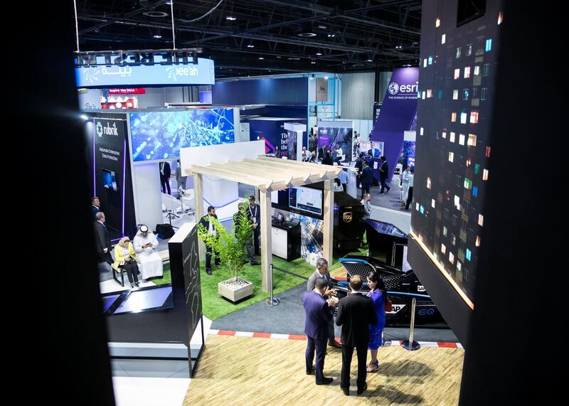 DUBAI, UNITED ARAB EMIRATES. 06 OCTOBER 2019. 
 SAP’s booth during Gitex Technology Week at Dubai World Trade Center.

(Photo: Reem Mohammed/The National)

Reporter:
Section: