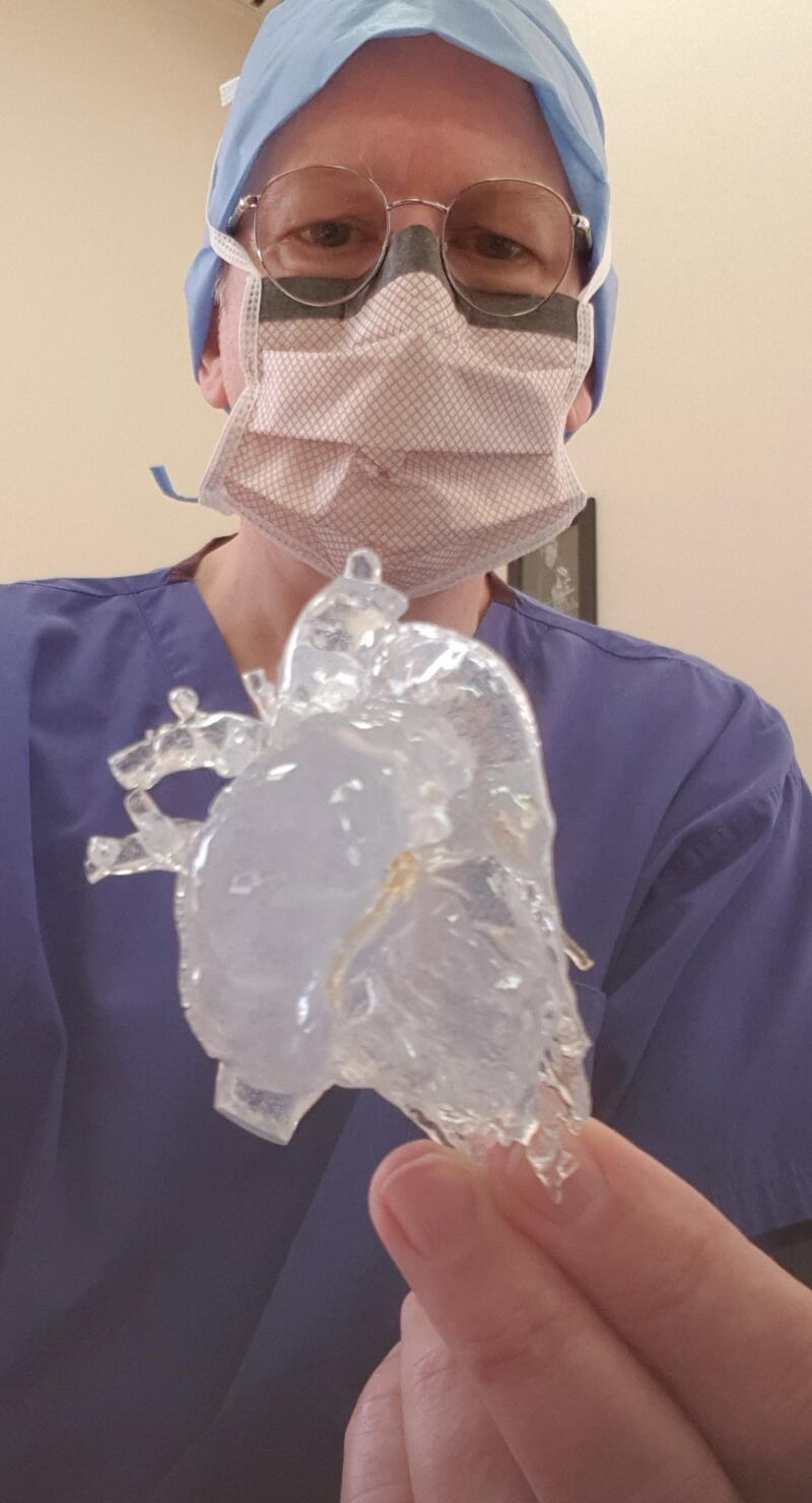 Doctors used a 3D printed model of Adam's heart to plan the intricate surgery. Courtesy: Sheikh Khalifa Medical City