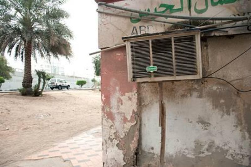 April 5, 2011- Abu Dhabi- Older air conditioners units used in old buildings in Abu Dhabi City. They are unhealthy for the users and are not energy efficient. This view is uncivilized for the Emirate of Abu Dhabi. 

Fatima Al Marzouqi/The National 