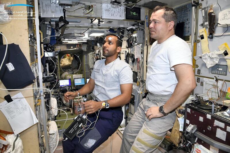 Hazza Al Mansouri on the International Space Station