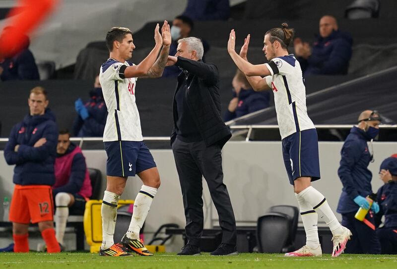 Tottenham Hotspur's Gareth Bale comes on as a substitute to replace Erik Lamela. Reuters