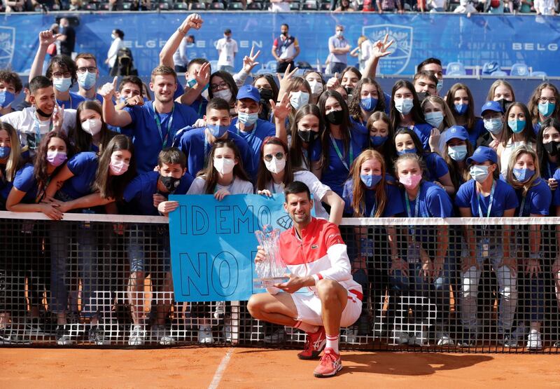 World No 1 Novak Djokovic after beating Alex Molcan. EPA