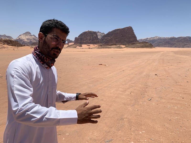 Al Zawaidah, a local of Wadi Rum, helps international production companies scout for filming locations and also guides tourists across the desert.