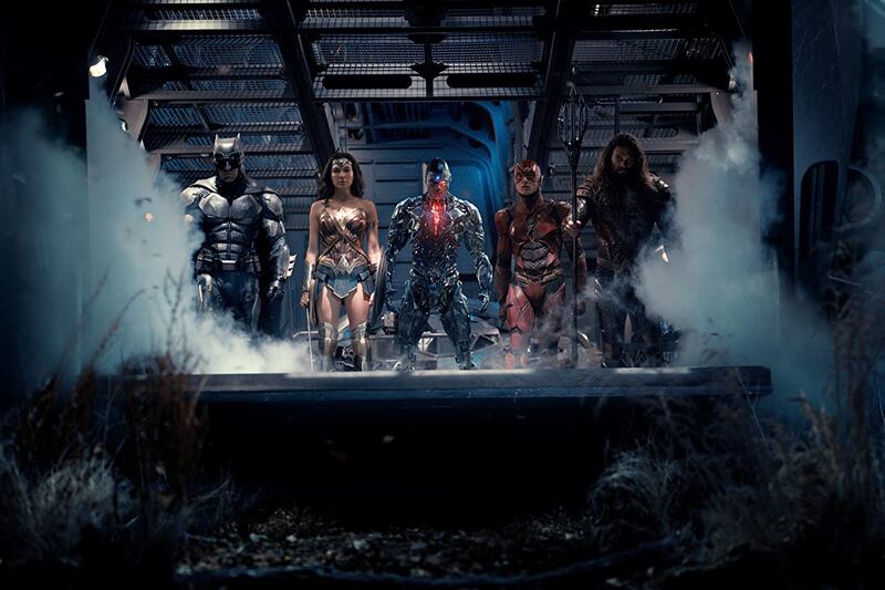 9. Ben Affleck, Jason Momoa, Gal Gadot, Ezra Miller and Ray Fisher in 'Justice League' (2017).