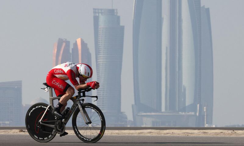 Elia Vivian of Team Cofidis during the second stage. AFP