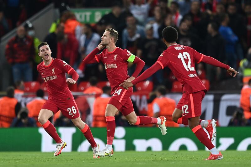 GROUP B: September 15, 2021 - Liverpool 3 (Tomori og 9', Salah 48', Henderson 69') AC Milan 2 (Rebic 42', Diaz 44'). Liverpool manager Jurgen Klopp said: "We started incredibly well. We played a super, super game. An intense game but football wise as well. It is deserved but we had 10 minutes where Milan nearly changed the whole tie." Getty