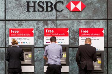 HSBC's new virtual debit card for businesses will be distributed electronically and sits on the user’s mobile device. Photo: AFP 
