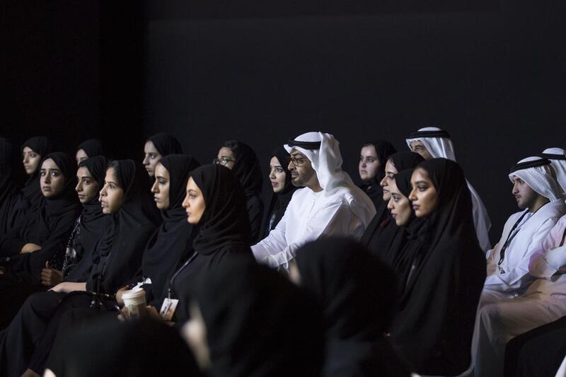 Sheikh Mohammed bin Zayed Al Nahyan attends a session at the majlis. Ryan Carter / Crown Prince Court - Abu Dhabi