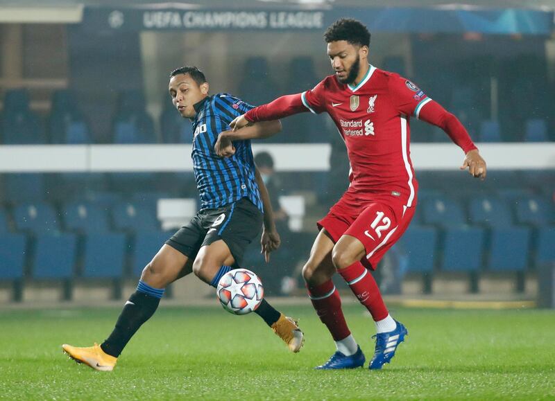 Joe Gomez - 7. Rarely troubled. Confident on the ball and assured when playing out from the back. Had one nervous moment when he left his feet to allow Zapata a chance but otherwise excellent. Reuters