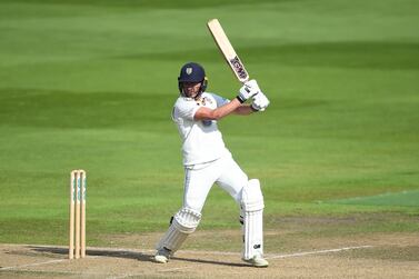 BIRMINGHAM, ENGLAND - SEPTEMBER 05: Michael Richardson of Durham bating during the Specsavers County Championship Division Two match between Warwickshire and Durham at Edgbaston on September 5, 2018 in Birmingham, England. (Photo by Nathan Stirk/Getty Images)