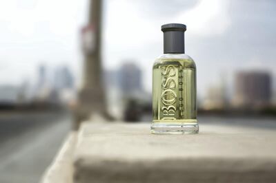 Boss Bottled fragrance. Courtesy Huso Boss
