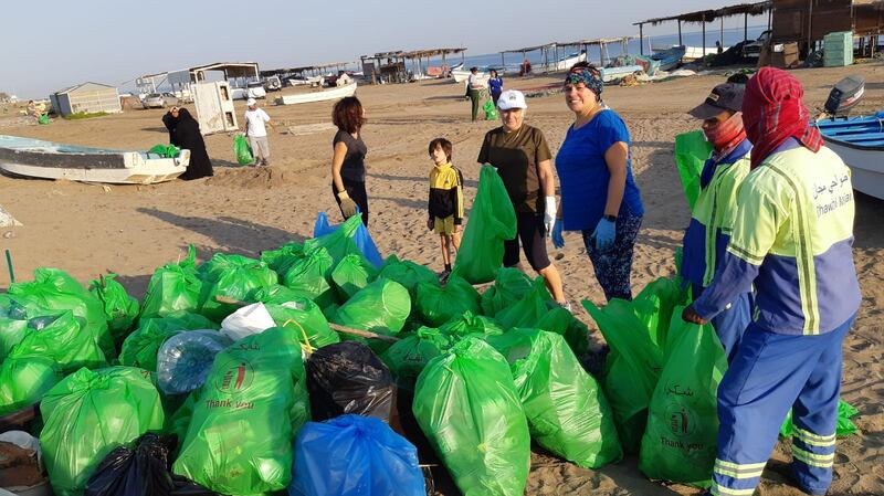 Refuse collected during one of Ammu Raveendran’s 'Save Oman Beaches' initiative. Photo: Ammu Raveendran