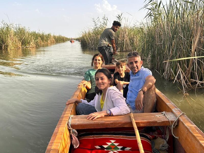 Tourists visiting the marshes. Photo: Raad Al Asadi