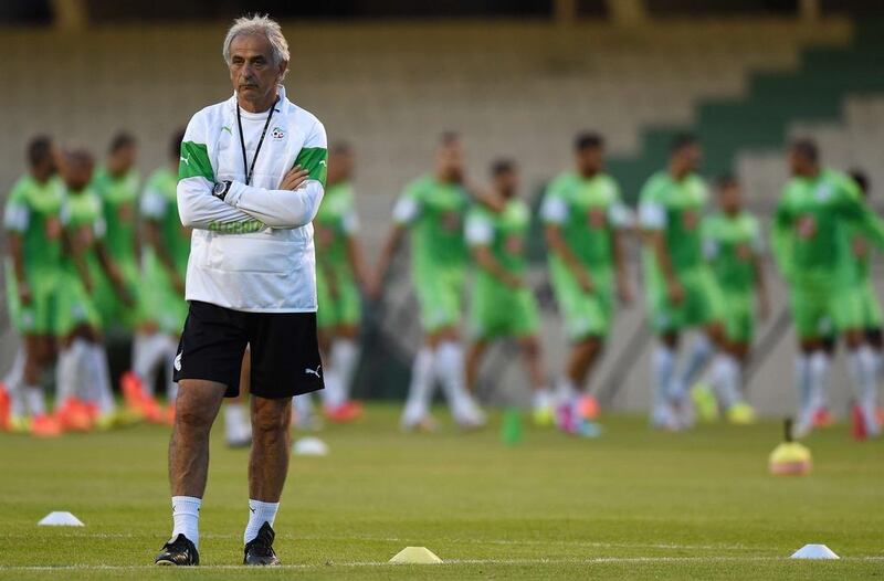 Vahid Halilhodzic shown during an Algeria training session on June 9, 2014. Philippe Desmazes / AFP
