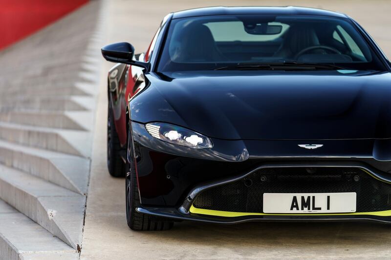 The Vantage comes in a variety of paint jobs, including onyx black. Aston Martin