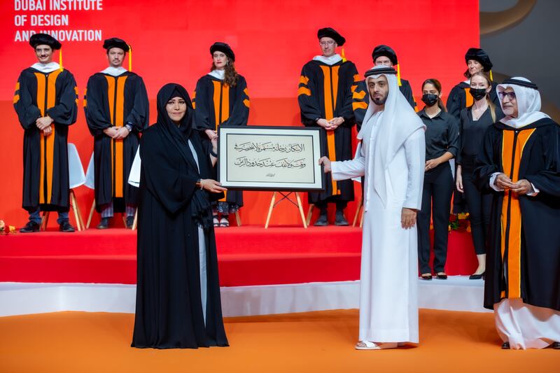 Sheikha Latifa bint Mohammed, Chairperson of Dubai Culture and member of the Dubai Council, at the DIDI graduation ceremony. Dubai Media Office