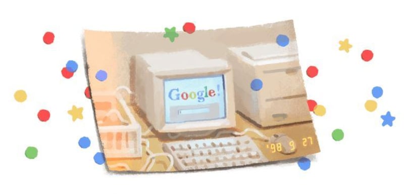 September 27 marks Google's 21st birthday, celebrated in this Google Doodle. Courtesy Google