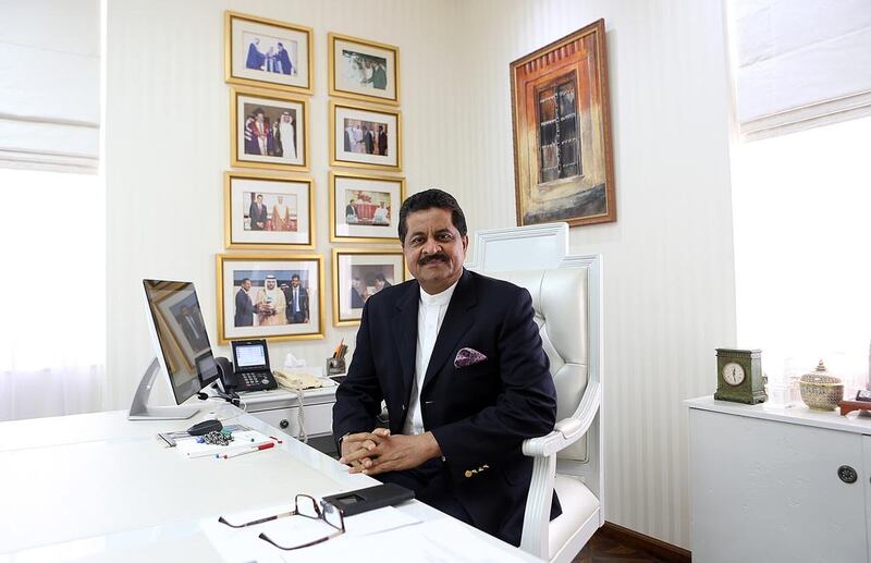 Thumbay Moideen, the president of Thumbay Group, set up Gulf Medical University, the UAE’s first such college. Satish Kumar / The National