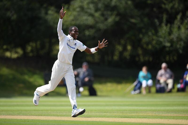 Archer appeals for a wicket. Getty