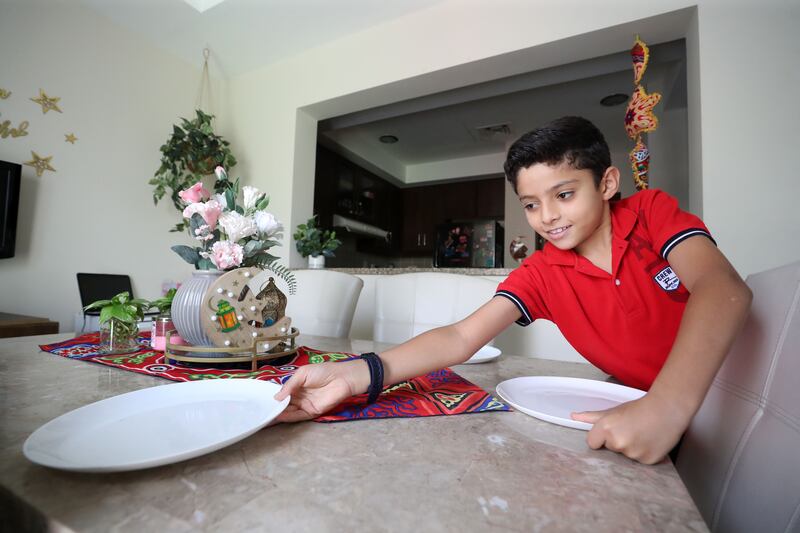 Mazen Mohammed, 9, wanted to try his first full fast this Ramadan. Photos by Chris Whiteoak / The National