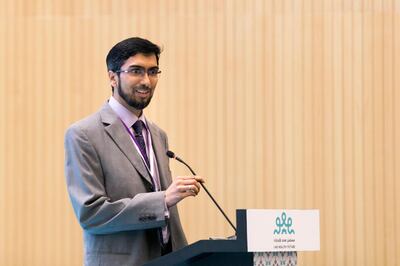 ABU DHABI, UNITED ARAB EMIRATES, 19 FEB 2017. 
Dr Raghib Ali, Director of Public Health Research Center, NYU AD, at the UAE Healthy Future Study launch event.

Cardiovascular disease and diabetes are extremely common in the UAE and throughout the Arab World. While cohort studies have made tremendous contributions to scientific knowledge of the epidemiology and determinants of diabetes, cardiovascular disease and cancer, none have been done in Arab populations. To study the causes of these diseases and other diseases common to Emirates, NYU's Public Health Research Center has established a prospective cohort study, the UAE Healthy Future Study.

The UAE Healthy Future Study has been established in 2015 as the first national study in the United Arab Emirates aimed at understanding the risk factors of heart disease, obesity and diabetes with a representative sample of 20,000 UAE national men and women making up its study participants.

The study is conducted in collaboration with a number of leading hospitals and universities. NYU Abu Dhabi (NYUAD) and the NYU School of Medicine are collaborating with SEHA Ð The Abu Dhabi Health Services company (including Sheikh Khalifa Medical City and the Abu Dhabi Blood Bank), Zayed Military Hospital, United Arab Emirates University, Zayed University, Khalifa University, EBTIC, Al Ain Regional Blood Bank and Cleveland Clinic Abu Dhabi.

Photo: Reem Mohammed / The National (Reporter: Shireena Al Nuwais / Section: NA) ID 43825 *** Local Caption ***  RM_20170219_NA_HEALTH_002.JPG