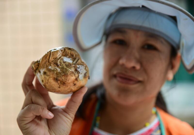 Da Zeng, one of Taiwan's 'sweet potato mamas,' in Taipei. Courtesy Ronan O'Connell