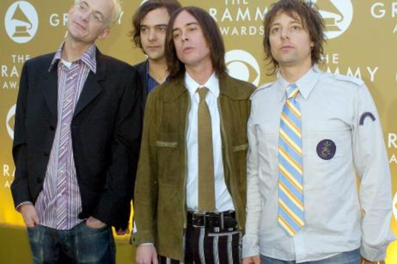 **FILE** This Feb. 8, 2004 file photo shows pop group Fountains of Wayne arriving at the 46th Annual Grammy Awards in Los Angeles. A kitschy northern New Jersey landmark that spawned a popular rock band's name and served as the backdrop for a "Sopranos" episode may be in danger of closing. (AP Photo/Mark J. Terrill,File)