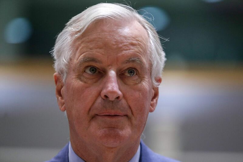 Chief EU negotiator for Brexit, Michel Barnier is seen ahead of a special European Union general affairs meeting on Brexit in Brussels, on September 18,  2018.  / AFP / Aris Oikonomou
