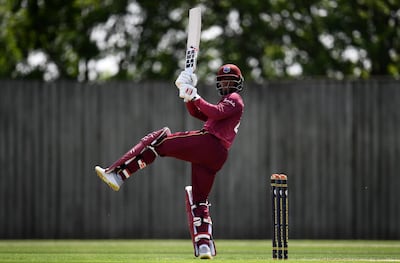 SOUTHAMPTON, ENGLAND - MAY 22: Shai Hope of West Indies bats during the One Day International match between Australia and West Indies at the Ageas Bowl on May 22, 2019 in Southampton, England. (Photo by Harry Trump/Getty Images)