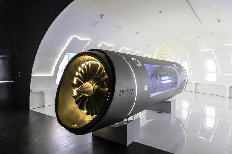 Zeleros, a Spanish start-up, will be showing its hyperloop at Expo 2020 Dubai. Antonie Robertson / The National