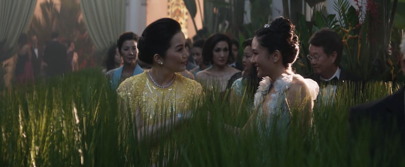 •  Caption: (L-R) KRIS AQUINO as Princess Intan and CONSTANCE WU as Rachel in Warner Bros. Pictures', SK Global Entertainment's and Starlight Culture's contemporary romantic comedy "CRAZY RICH ASIANS," a Warner Bros. Pictures release. Courtesy of Warner Bros. Pictures 