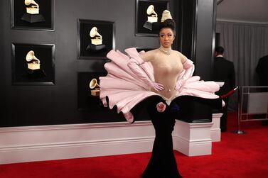 Cardi B in vintage Thierry Mugler at the 61st Grammy Awards. Reuters
