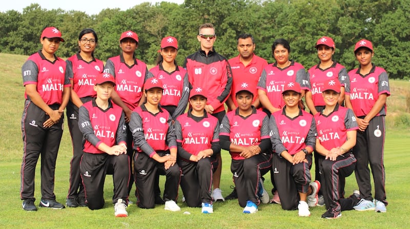 Malta women's cricket team. All photos: Shamla Cholassery