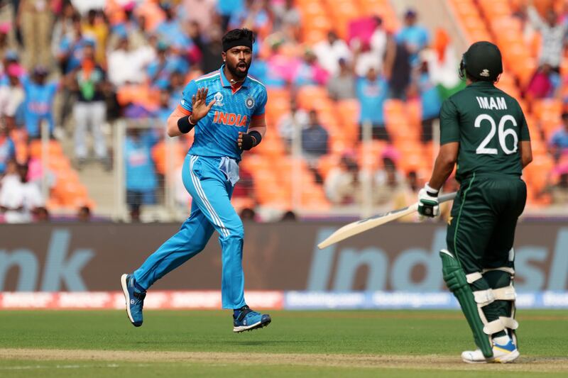 Hardik Pandya - 8.5. Got opener Imam out with an effort ball outside off. He has been bending his back this World Cup and can be classified as India’s second best quick behind Jasprit Bumrah. Arguably the team's most valuable cricketer. Getty
