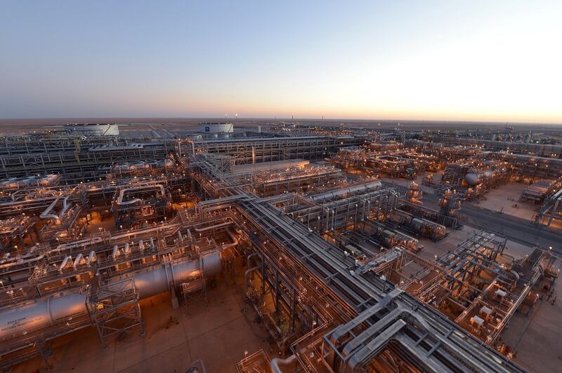 A view shows Saudi Aramco's khurais mega project in Saudi Arabia February 5, 2013. Picture taken February 5, 2013. Saudi Aramco/Handout via REUTERS ATTENTION EDITORS - THIS PICTURE WAS PROVIDED BY A THIRD PARTY. NO RESALES. NO ARCHIVE.
