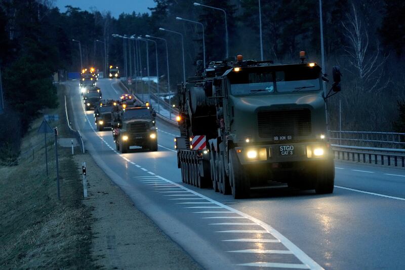 The Royal Welsh Battlegroup from the UK makes its way to Estonia. Reuters