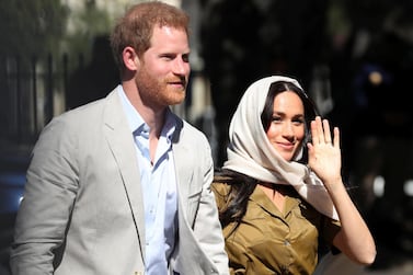 The Duke and Duchess of Sussex, Prince Harry and his wife Meghan, arrive at Auwal Mosque, the first and oldest mosque in South Africa, in the Bo Kaap district of Cape Town, South Africa, September 24, 2019. REUTERS/Sumaya Hisham